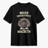 MacBeth Modern Tartan Crest 2D T-shirt - Never Underestimate Style