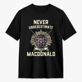 MacDonald Dress Modern Tartan Crest 2D T-shirt - Never Underestimate Style