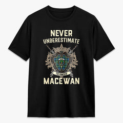 MacEwan Ancient Tartan Crest 2D T-shirt - Never Underestimate Style