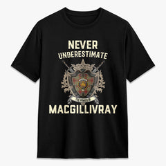 MacGillivray Hunting Ancient Tartan Crest 2D T-shirt - Never Underestimate Style