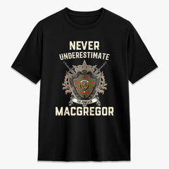 MacGregor Ancient Tartan Crest 2D T-shirt - Never Underestimate Style