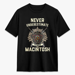 MacIntosh Hunting Modern Tartan Crest 2D T-shirt - Never Underestimate Style
