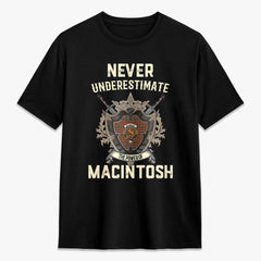 MacIntosh Hunting Weathered Tartan Crest 2D T-shirt - Never Underestimate Style