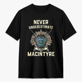 MacIntyre Hunting Ancient Tartan Crest 2D T-shirt - Never Underestimate Style