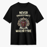MacIntyre Modern Tartan Crest 2D T-shirt - Never Underestimate Style