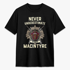 MacIntyre Modern Tartan Crest 2D T-shirt - Never Underestimate Style