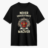 MacIver Modern Tartan Crest 2D T-shirt - Never Underestimate Style
