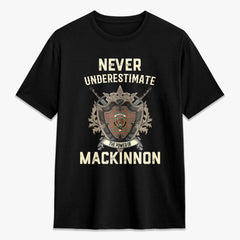 MacKinnon Ancient Tartan Crest 2D T-shirt - Never Underestimate Style