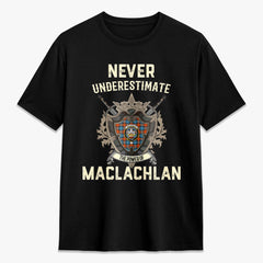 MacLachlan Ancient Tartan Crest 2D T-shirt - Never Underestimate Style