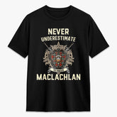 MacLachlan Weathered Tartan Crest 2D T-shirt - Never Underestimate Style