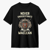 MacLean of Duart Ancient Tartan Crest 2D T-shirt - Never Underestimate Style