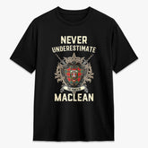 MacLean of Duart Modern Tartan Crest 2D T-shirt - Never Underestimate Style