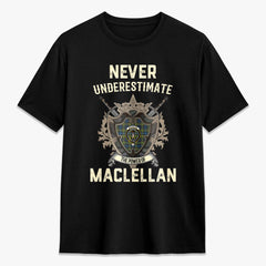 MacLellan Ancient Tartan Crest 2D T-shirt - Never Underestimate Style