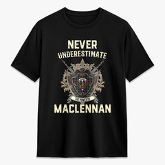 MacLennan Modern Tartan Crest 2D T-shirt - Never Underestimate Style