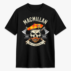 MacMillan Clan Tartan Crest 2D T-shirt - Alba Skull Style