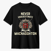 MacNaughton Modern Tartan Crest 2D T-shirt - Never Underestimate Style