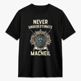 MacNeil of Barra Ancient Tartan Crest 2D T-shirt - Never Underestimate Style