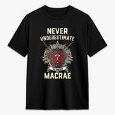 MacRae Modern Tartan Crest 2D T-shirt - Never Underestimate Style