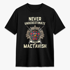 MacTavish Modern Tartan Crest 2D T-shirt - Never Underestimate Style