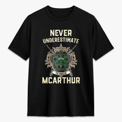 McArthur Ancient Tartan Crest 2D T-shirt - Never Underestimate Style
