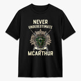 McArthur Modern Tartan Crest 2D T-shirt - Never Underestimate Style