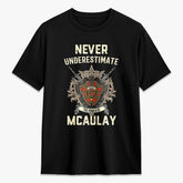 McAulay Ancient Tartan Crest 2D T-shirt - Never Underestimate Style