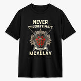 McAulay Modern Tartan Crest 2D T-shirt - Never Underestimate Style
