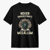 McCallum Modern Tartan Crest 2D T-shirt - Never Underestimate Style