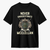 McClellan Ancient Tartan Crest 2D T-shirt - Never Underestimate Style