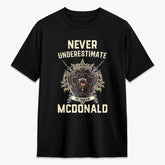 McDonald Modern Tartan Crest 2D T-shirt - Never Underestimate Style