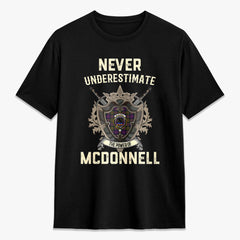 McDonnell of Glengarry Modern Tartan Crest 2D T-shirt - Never Underestimate Style
