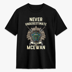 McEwan Ancient Tartan Crest 2D T-shirt - Never Underestimate Style