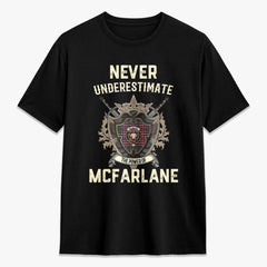 McFarlane Hunting Modern Tartan Crest 2D T-shirt - Never Underestimate Style