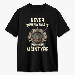 McIntyre Ancient Tartan Crest 2D T-shirt - Never Underestimate Style
