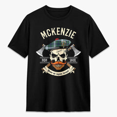 McKenzie Dress Ancient Tartan Crest 2D T-shirt - Alba Skull Style