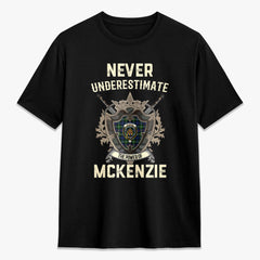 McKenzie Modern Tartan Crest 2D T-shirt - Never Underestimate Style