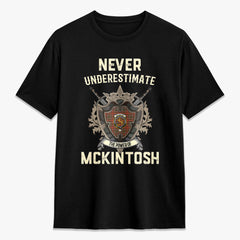 McKintosh Hunting Weathered Tartan Crest 2D T-shirt - Never Underestimate Style