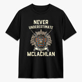 McLachlan Ancient Tartan Crest 2D T-shirt - Never Underestimate Style