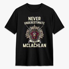 McLachlan Modern Tartan Crest 2D T-shirt - Never Underestimate Style