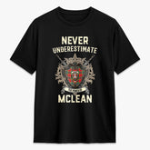 McLean of Duart Modern Tartan Crest 2D T-shirt - Never Underestimate Style