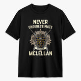 McLellan Modern Tartan Crest 2D T-shirt - Never Underestimate Style