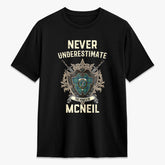 McNeil of Colonsay Ancient Tartan Crest 2D T-shirt - Never Underestimate Style