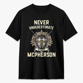 McPherson Dress Modern Tartan Crest 2D T-shirt - Never Underestimate Style