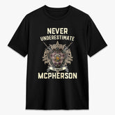 McPherson Hunting Ancient Tartan Crest 2D T-shirt - Never Underestimate Style