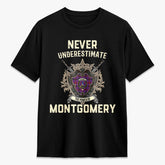 Montgomery Modern Tartan Crest 2D T-shirt - Never Underestimate Style