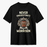 Morrison Red Ancient Tartan Crest 2D T-shirt - Never Underestimate Style