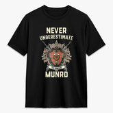 Munro Ancient Tartan Crest 2D T-shirt - Never Underestimate Style