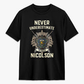 Nicolson Hunting Ancient Tartan Crest 2D T-shirt - Never Underestimate Style