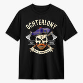 Ochterlony Tartan Crest 2D T-shirt - Alba Skull Style