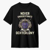 Ochterlony Tartan Crest 2D T-shirt - Never Underestimate Style